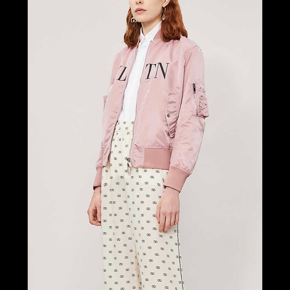 BNWT Authentic VALENTINO Pink Bomber Jacket Size 2 - Picture 3 of 9